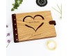 Dřevěné fotoalbum - srdce
